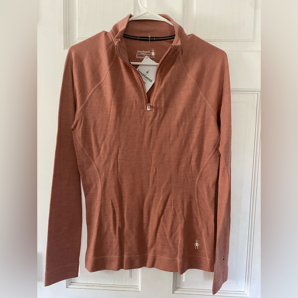 Smart wool women’s thermal merino base layer 1/4 pullover